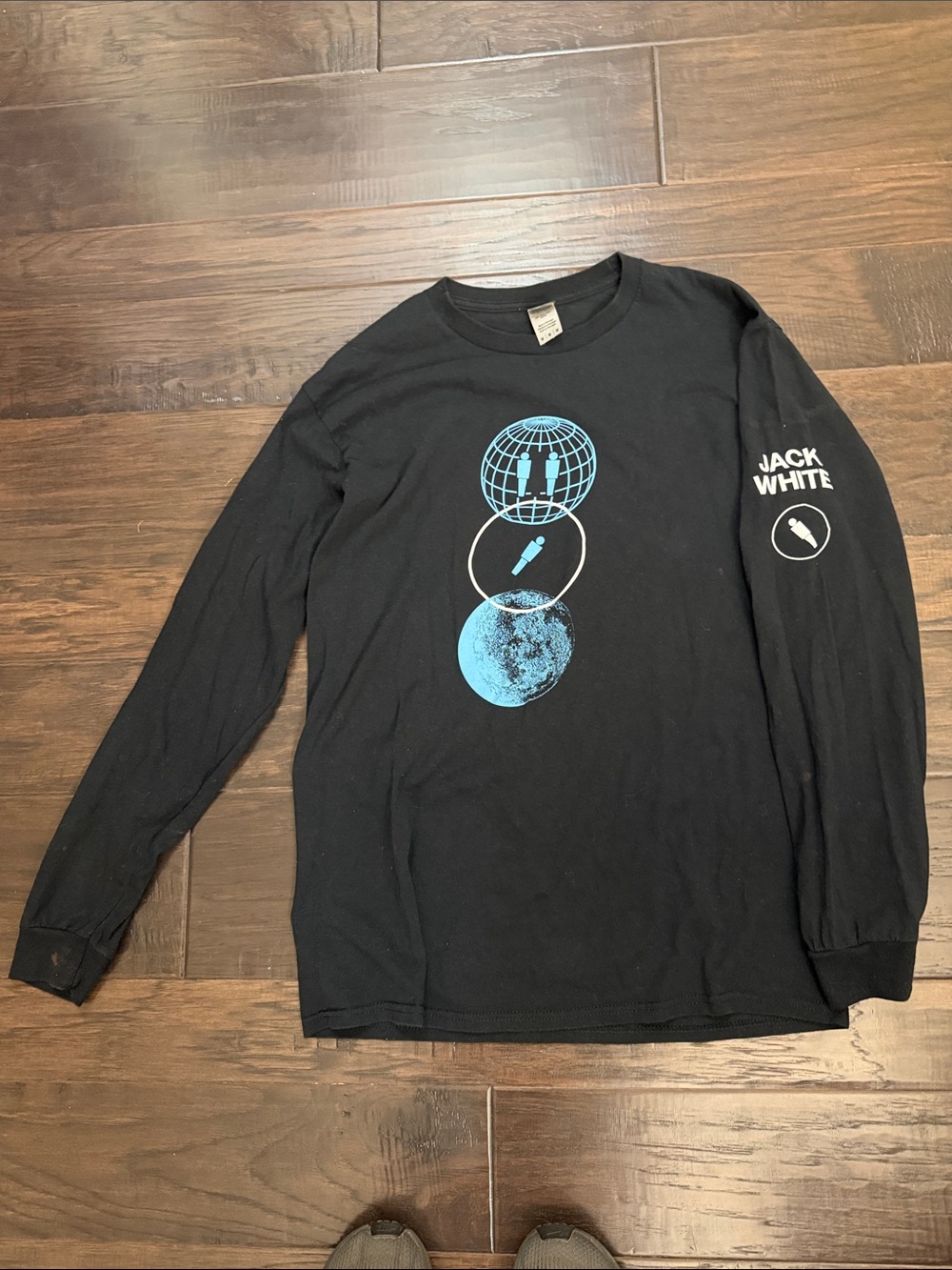 Jack White Tee Black Long-Sleeve Graphic  - Blue Print